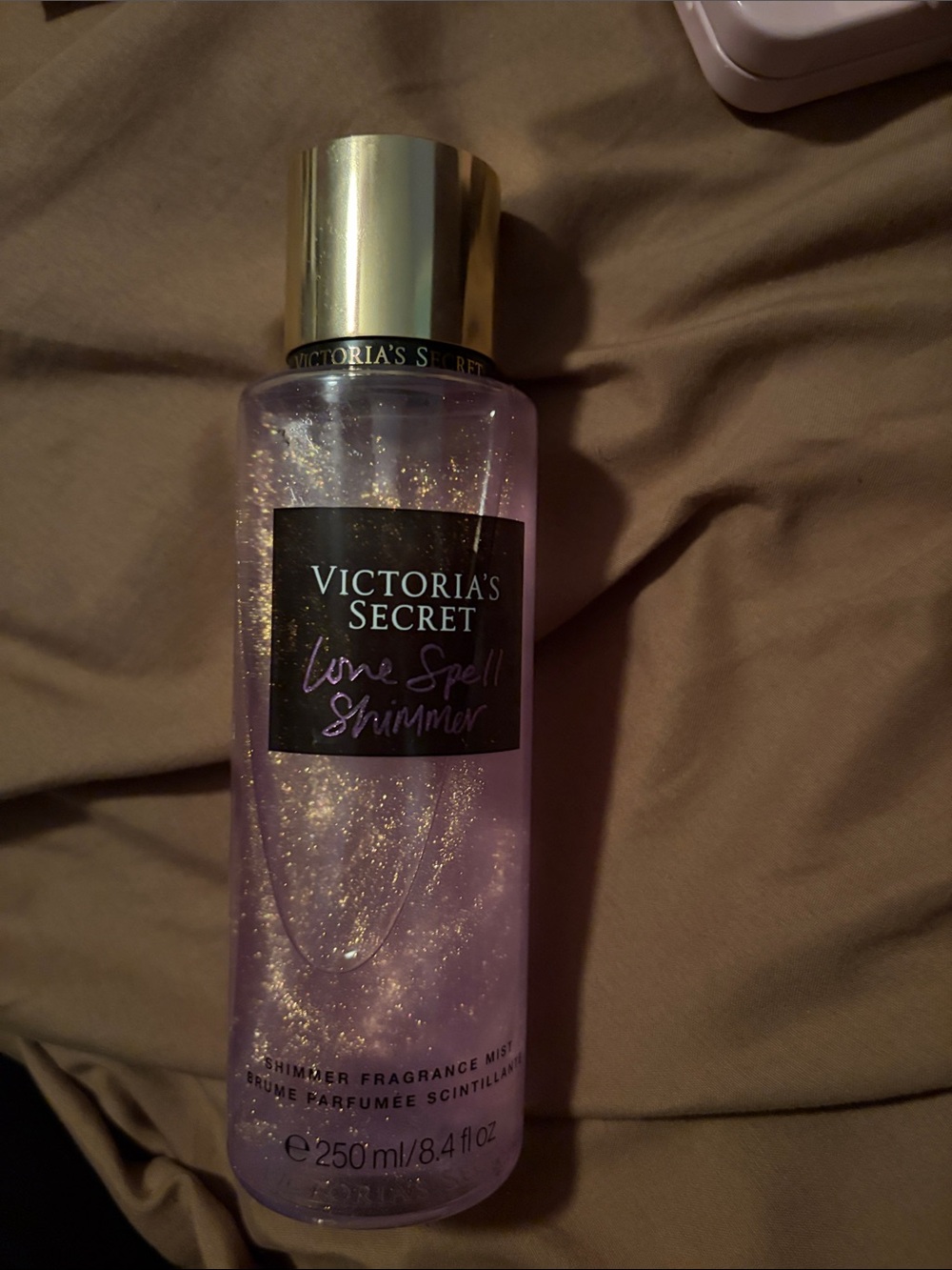 Victoria's Secret Love Spell Shimmer Mist — Lavender with Gold Shimmer
